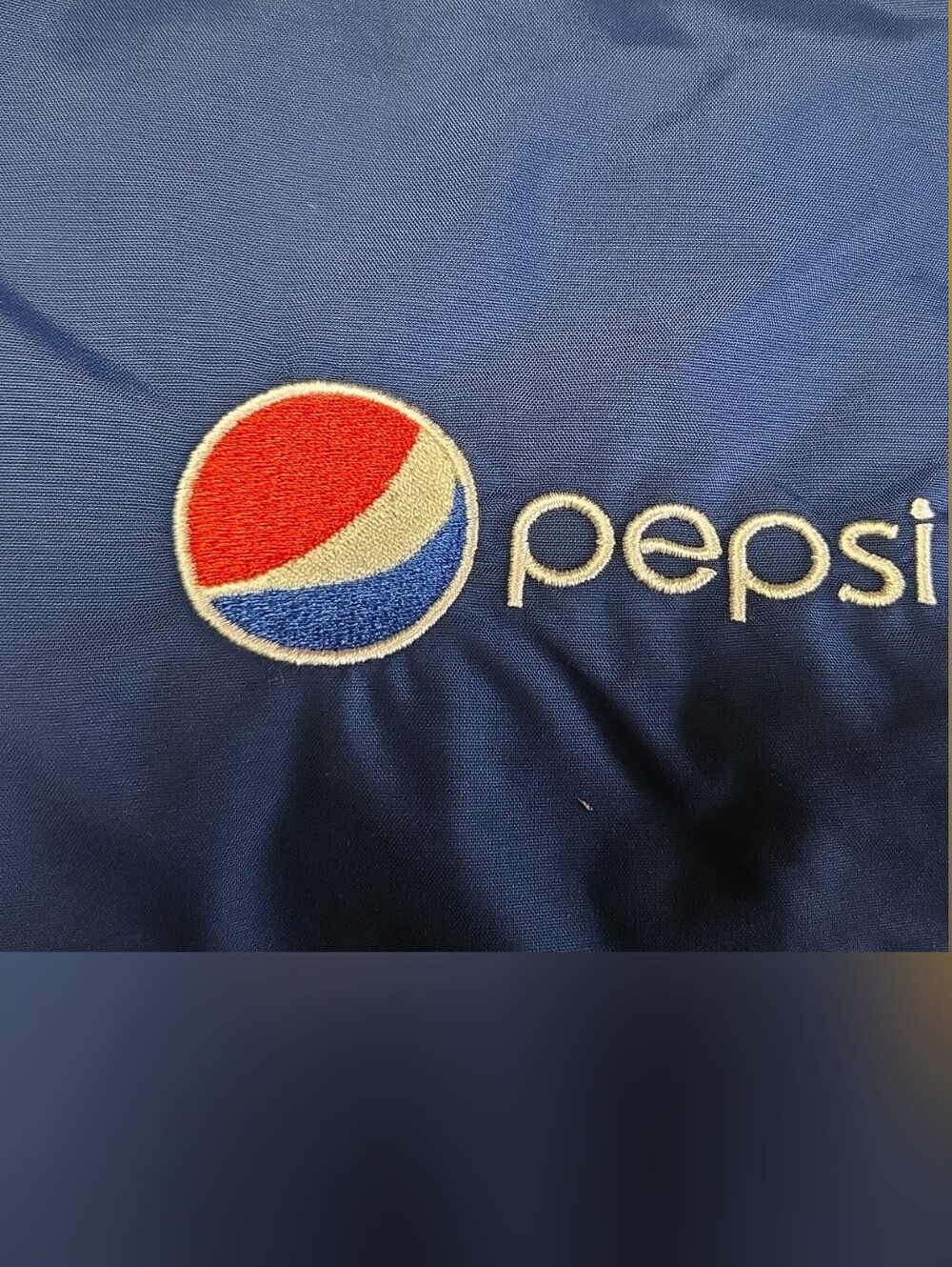 Pepsi Navy Bomber Jacket with Embroidered Logo